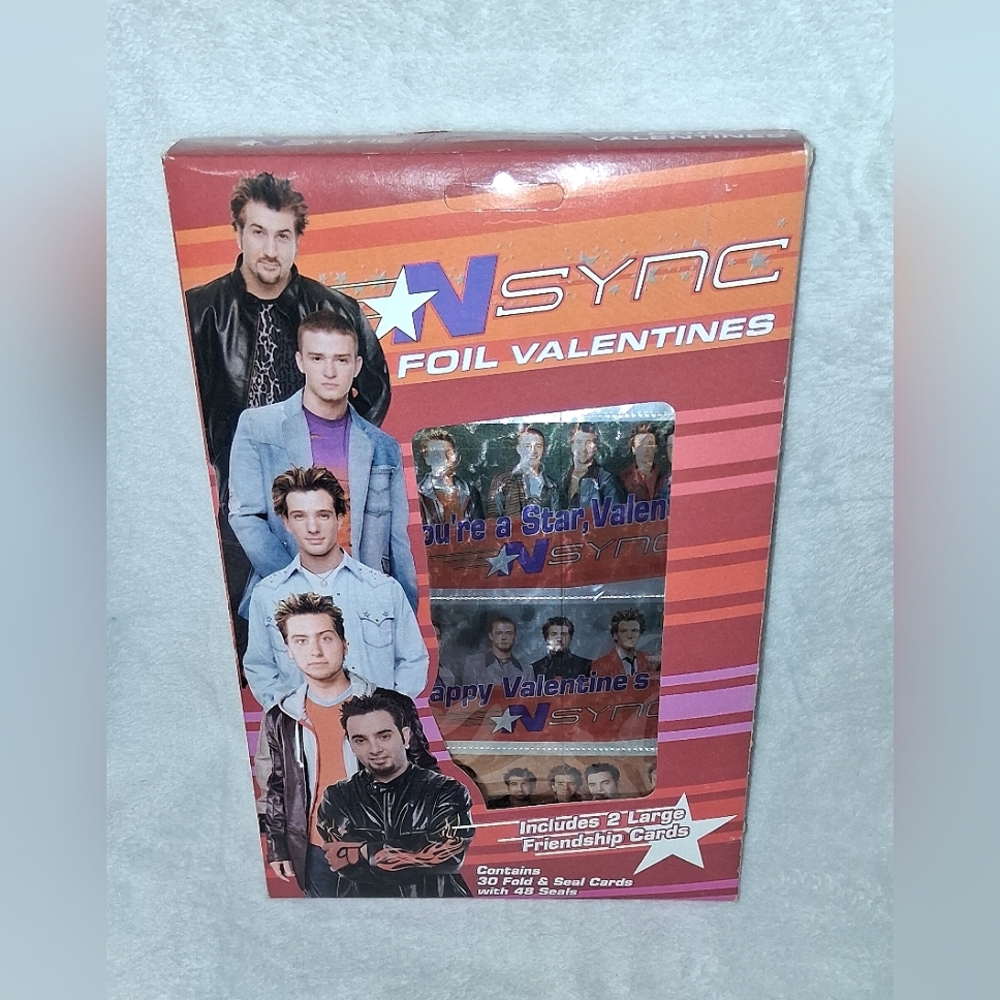 N Sync Foil Valentines 30 Fold & Seal Cards 2001 New Vintage